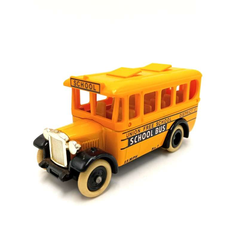 Lledo Dennis school bus die-cast model car in box with Figurines