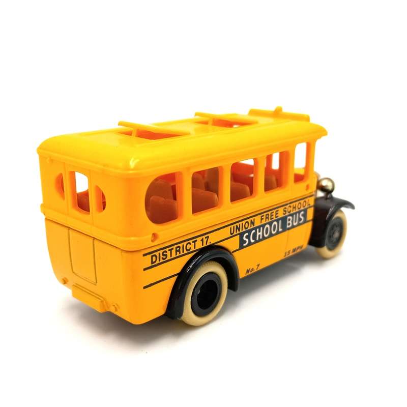 Lledo Dennis school bus die-cast model car in box with Figurines