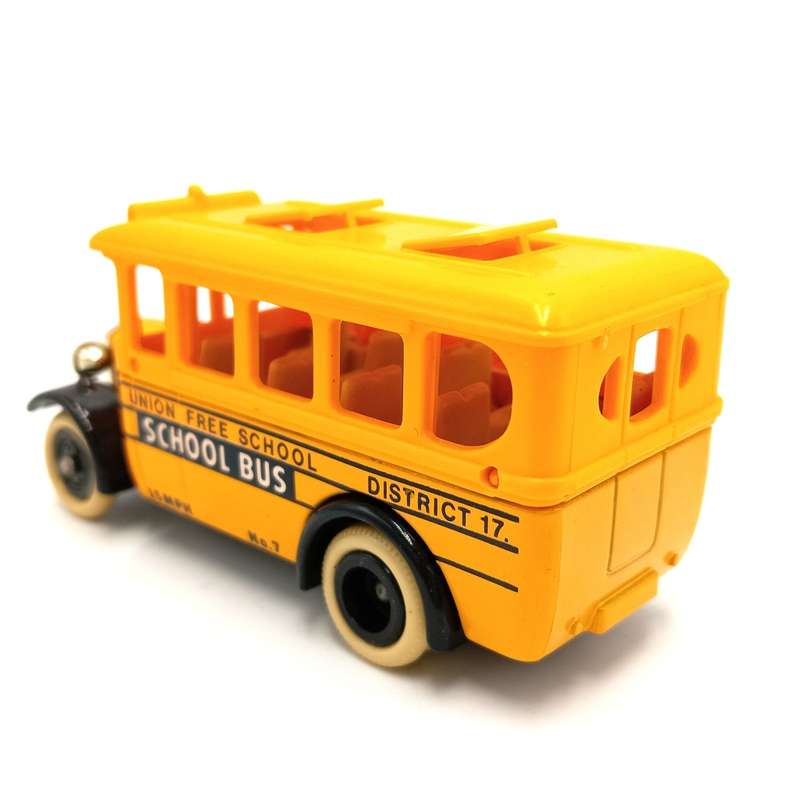 Lledo Dennis school bus die-cast model car in box with Figurines