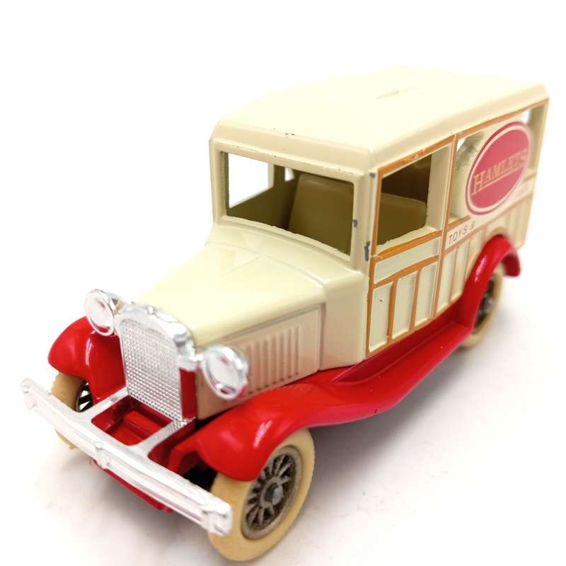 Lledo Ford Model A - Hamley`s Toys and Games advertising model car in box with figurines