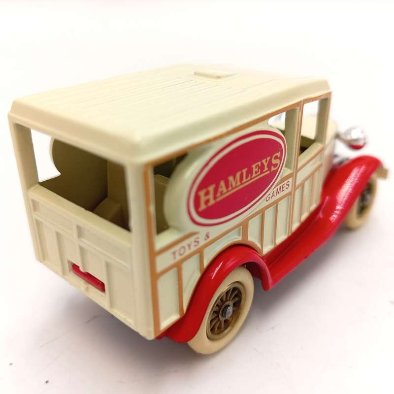 Lledo Ford Model A - Hamley`s Toys and Games advertising model car in box with figurines