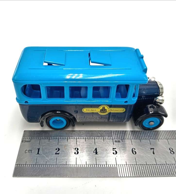 Lledo Dennis coach - Walsall Corporation advertising model car in box
