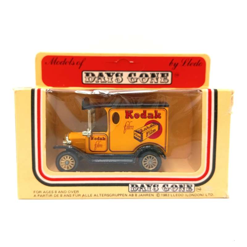 Lledo Ford model T Kodak Film delivery van in box with figurines