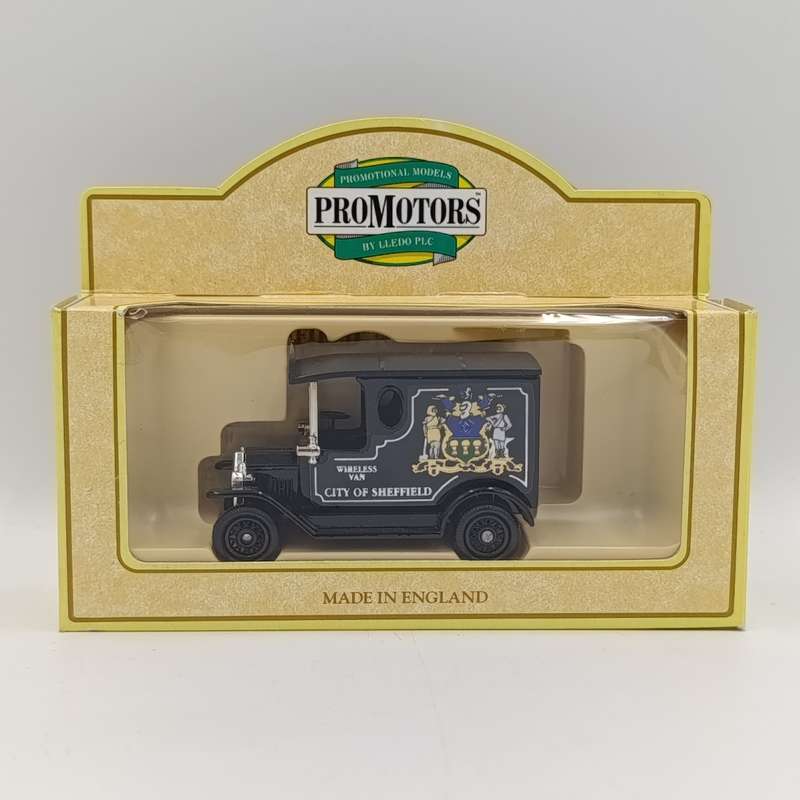 Lledo Ford Model T City of Sheffiled Wireless van model car in box