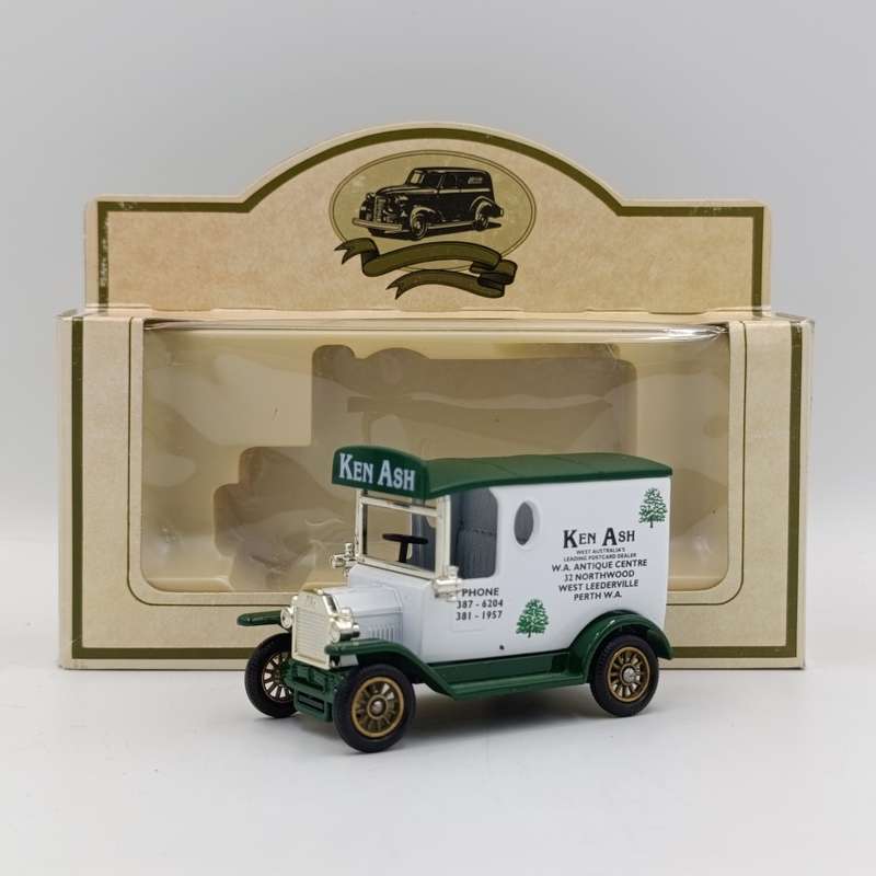 Lledo Ford Model T Ken Ash postcard dealer delivery van model van in box