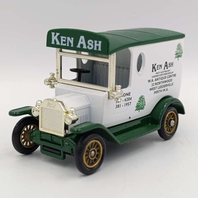 Lledo Ford Model T Ken Ash postcard dealer delivery van model van in box