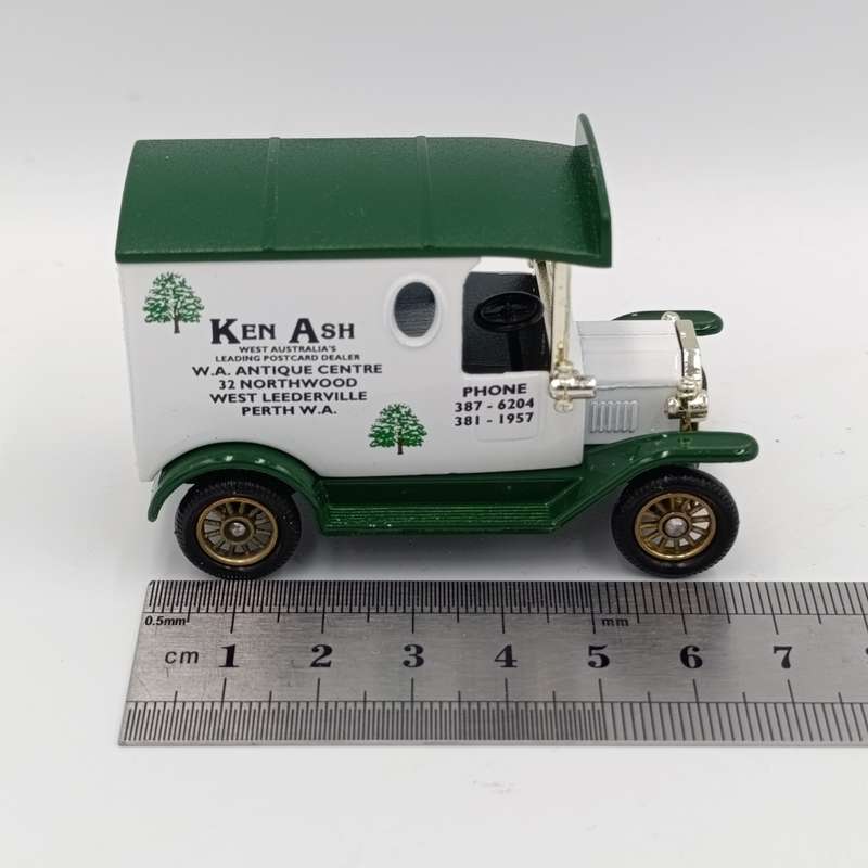 Lledo Ford Model T Ken Ash postcard dealer delivery van model van in box
