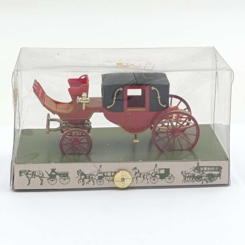 Brumm Landau die-cast coach model in case - side lantern missing