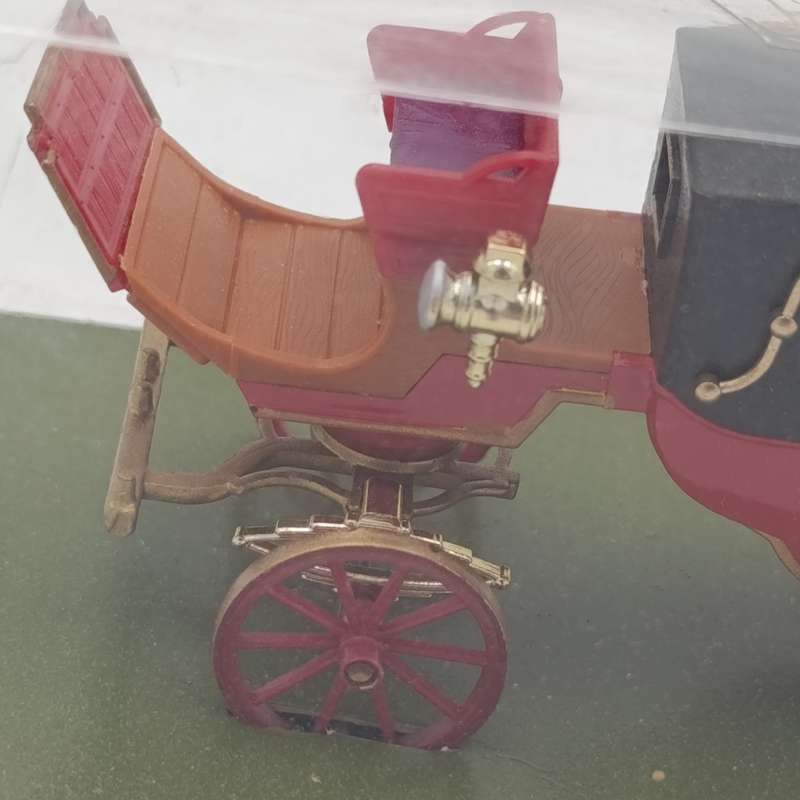 Brumm Landau die-cast coach model in case - side lantern missing