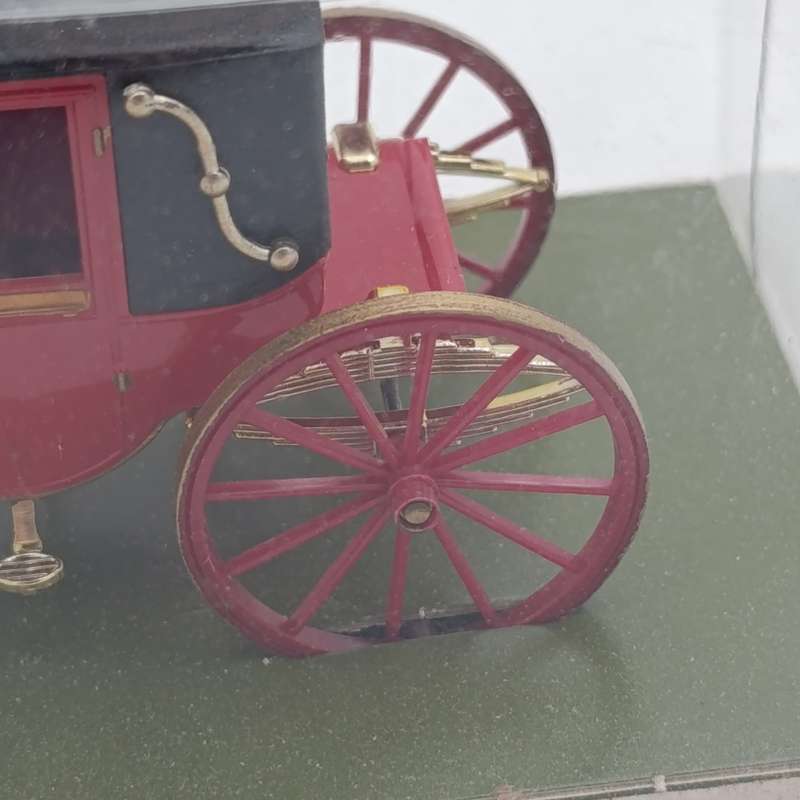 Brumm Landau die-cast coach model in case - side lantern missing