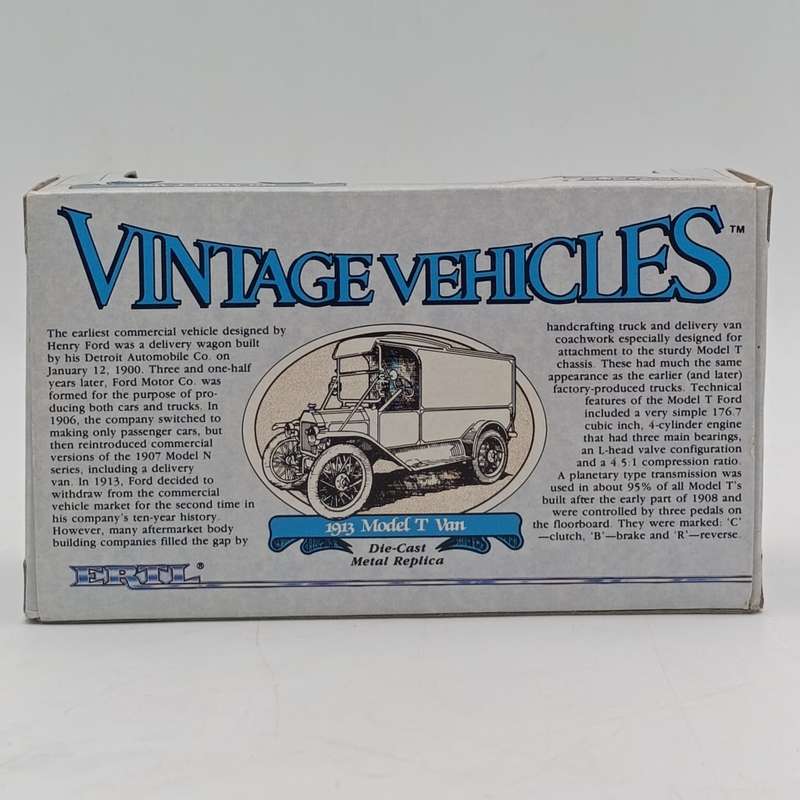 ERTL Vintage Vehicles 1913 Model T van die-cast model car - still sealed - scale 1/43