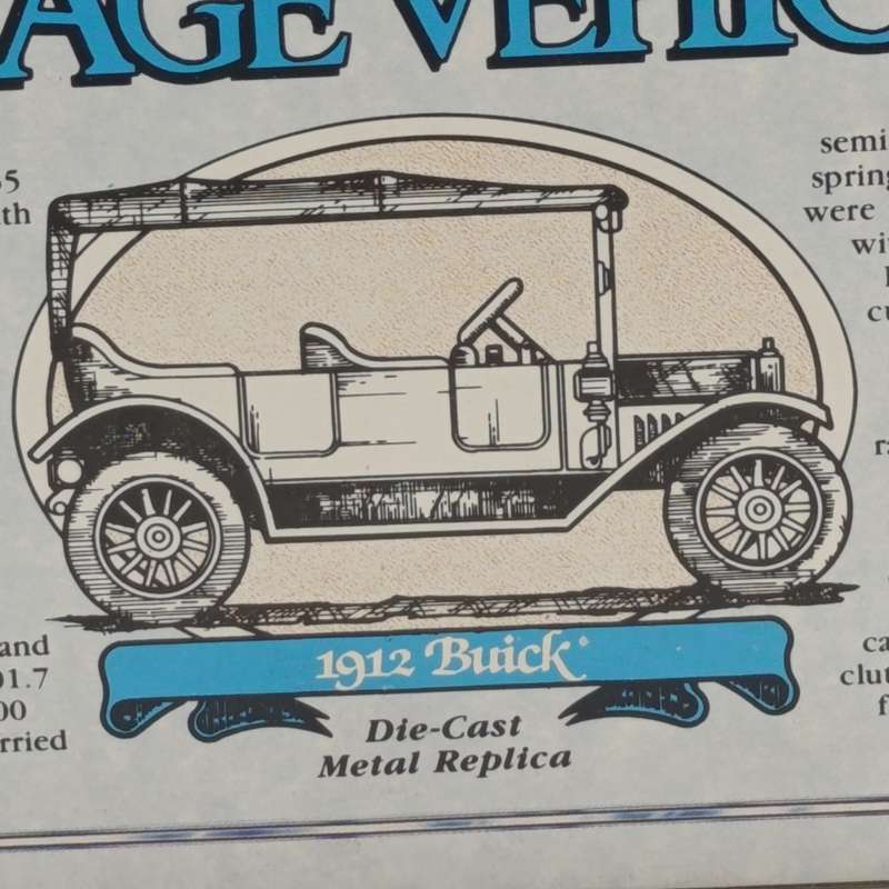 ERTL Vintage Vehicles 1912 Buick die-cast model car - still sealed - scale 1/43