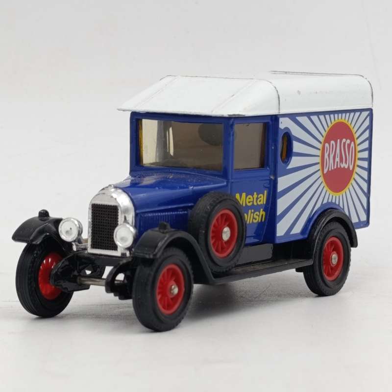Matchbox 1929 Morris Light Van - Brasso metal polish advertising - models of Yesteryear
