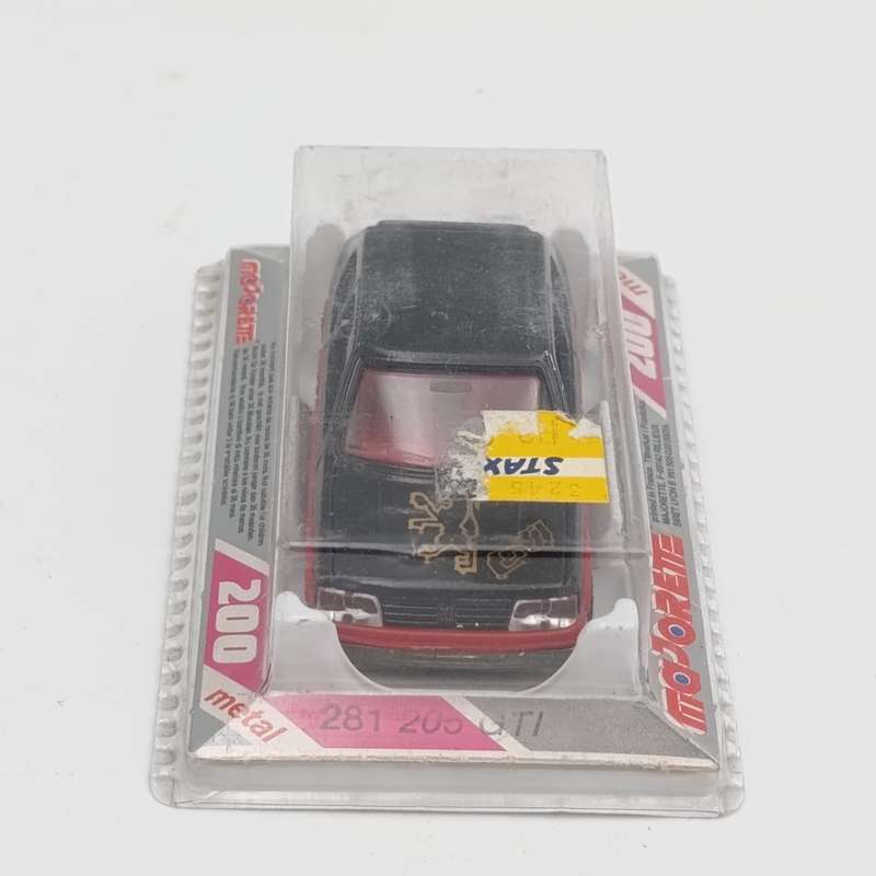 Vintage Majorette #281 Peugeot 205 GTI die-cast toy car - still sealed in pack