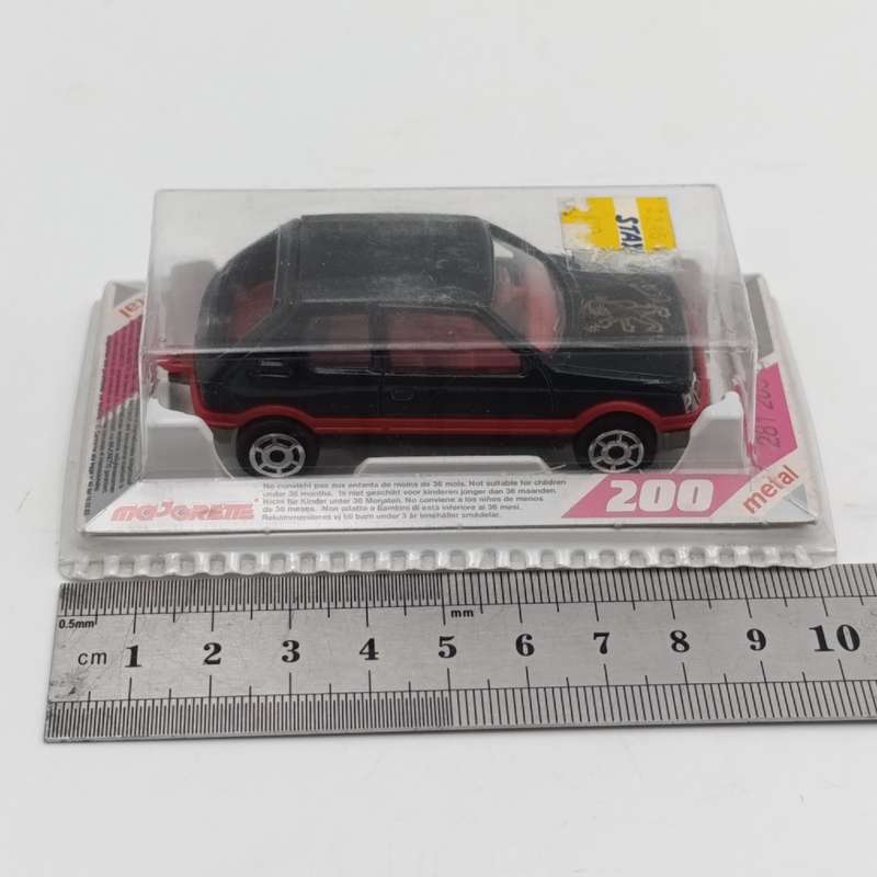 Vintage Majorette #281 Peugeot 205 GTI die-cast toy car - still sealed in pack