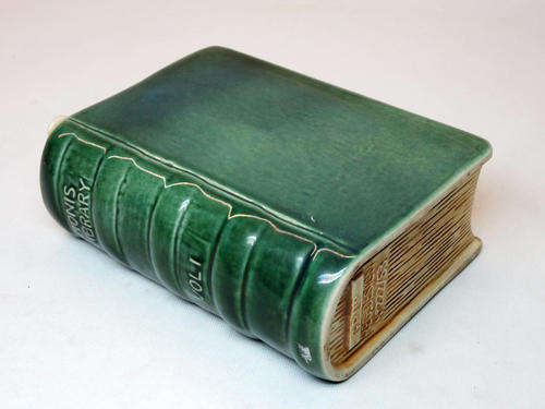 Monis Library Vol porcelain book shaped decanter