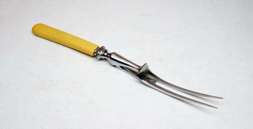 Vintage Chrome plated carving fork