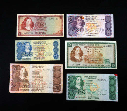 Lot of 6 old SA banknotes
