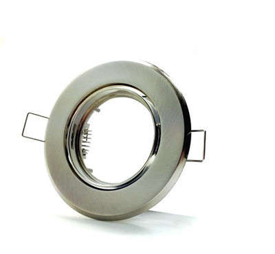 Round Angle Ajustable Recessed ceiling down Spot lights Fitting Suitable For MR16 GU10 Lights-Silve