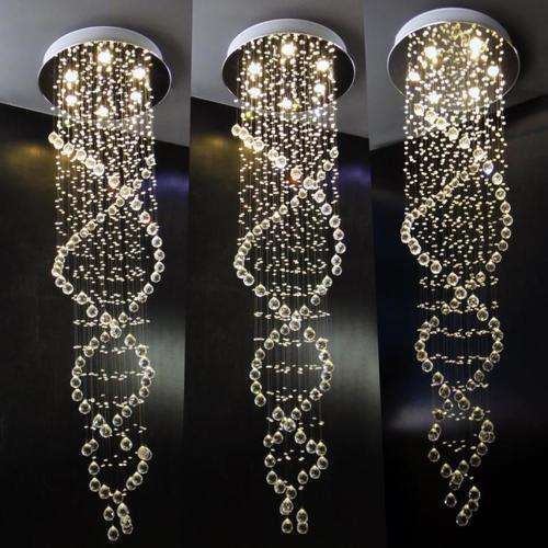 crystal chandeliers living room lamp hall lights crystal chandelier lighting double helix