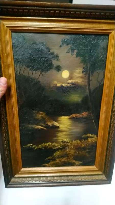 1924 painting in frame