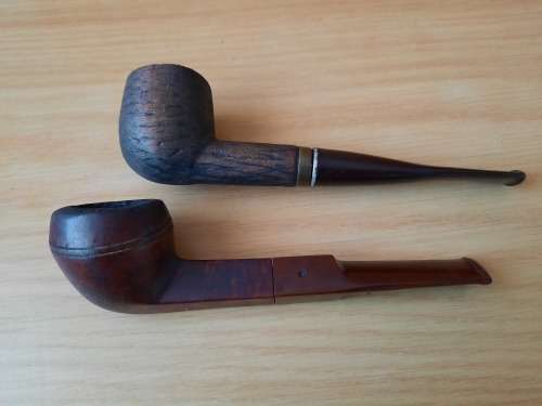 2x vintage smoking pipes