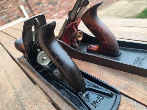 2 vintage wood file`s
