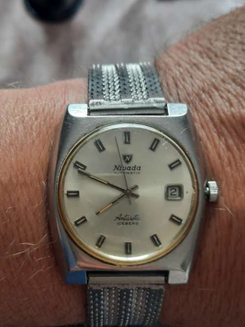 vintage men's Nivada automatic iceberg