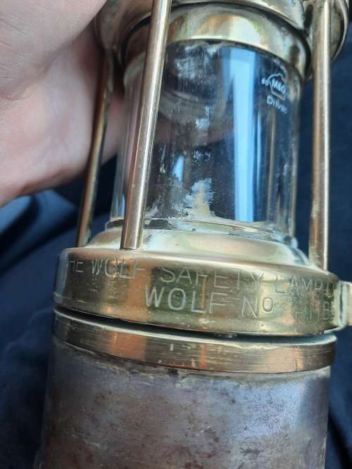 vintage Green and sons wolf lamp