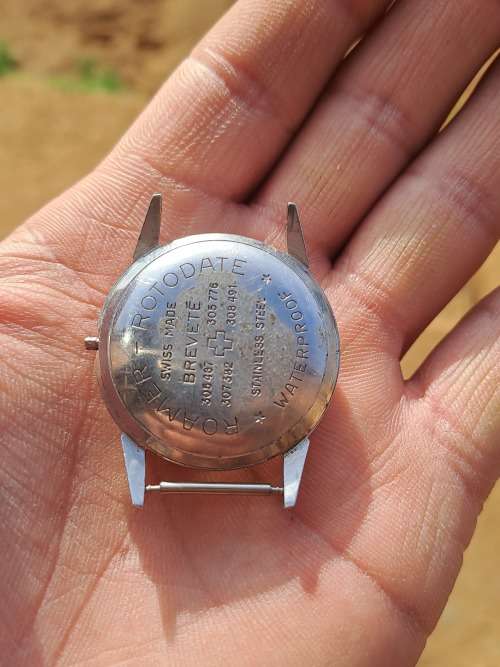 vintage men's Roamer Rotodate watch