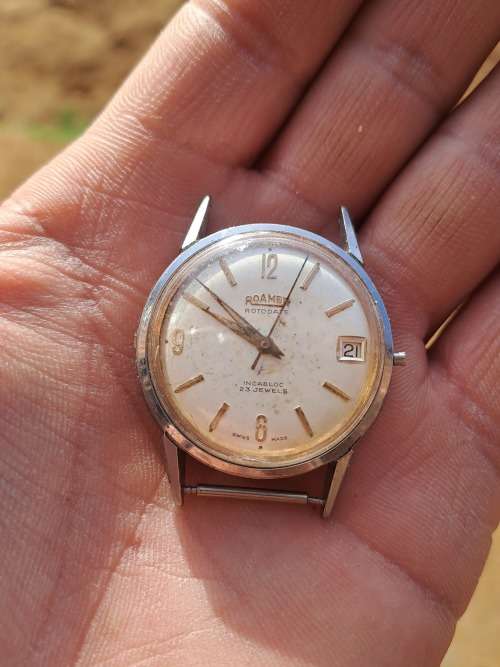 vintage men's Roamer Rotodate watch