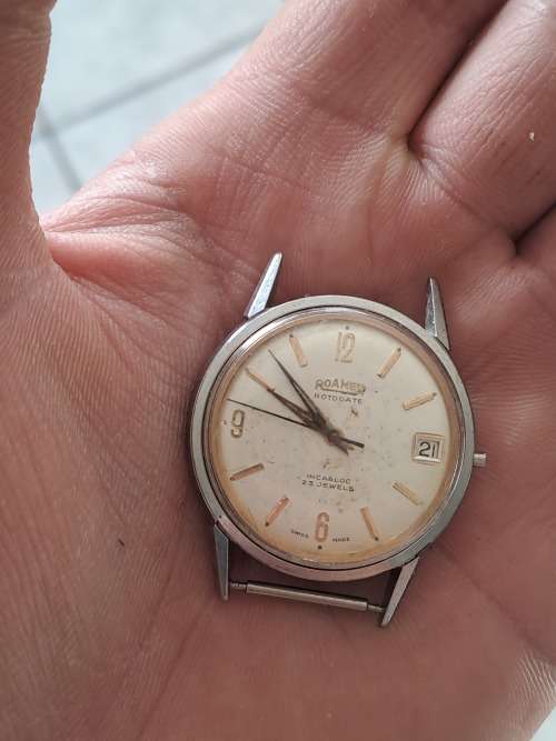 vintage men's Roamer Rotodate watch