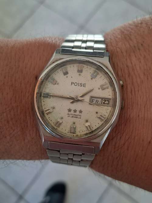 vintage men's poise automatic watch