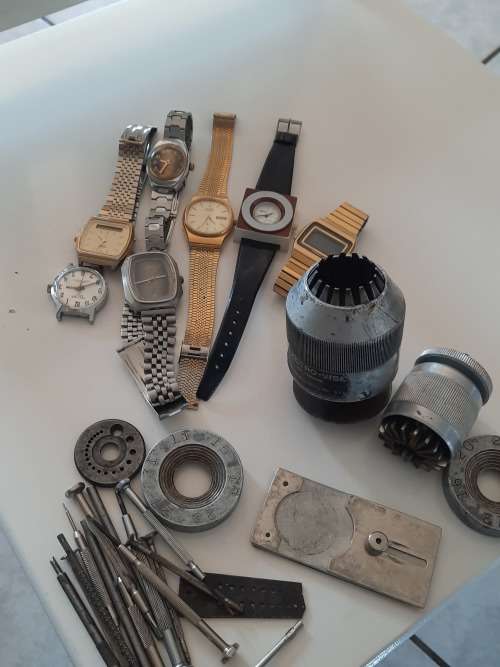 Watchmakers tools and some watches