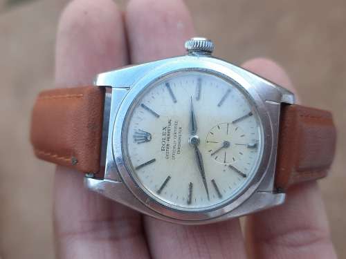 Vintage men`s rolex oyster perpetual officially certified chronometer automatic watch.ref 244252