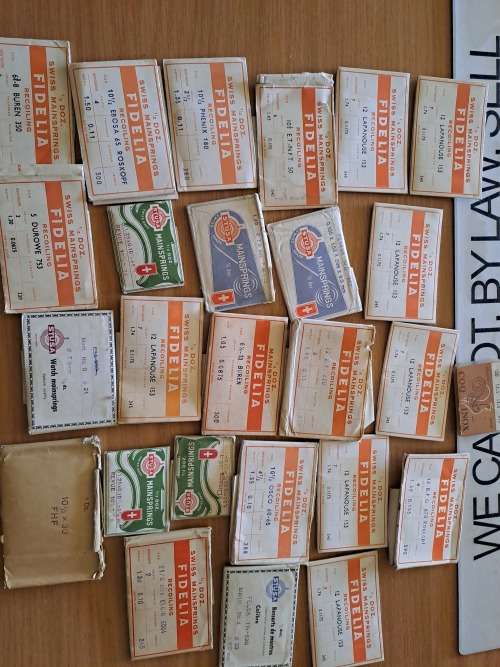 Lots of Vintage watches mainsprings omega ect