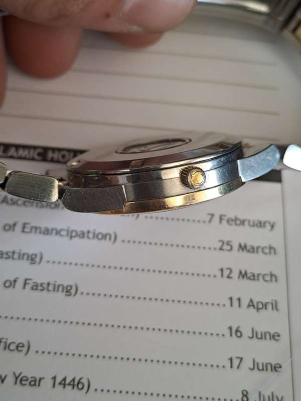 Vintage men`s omega 14ct  gold and stainlisteel constellation