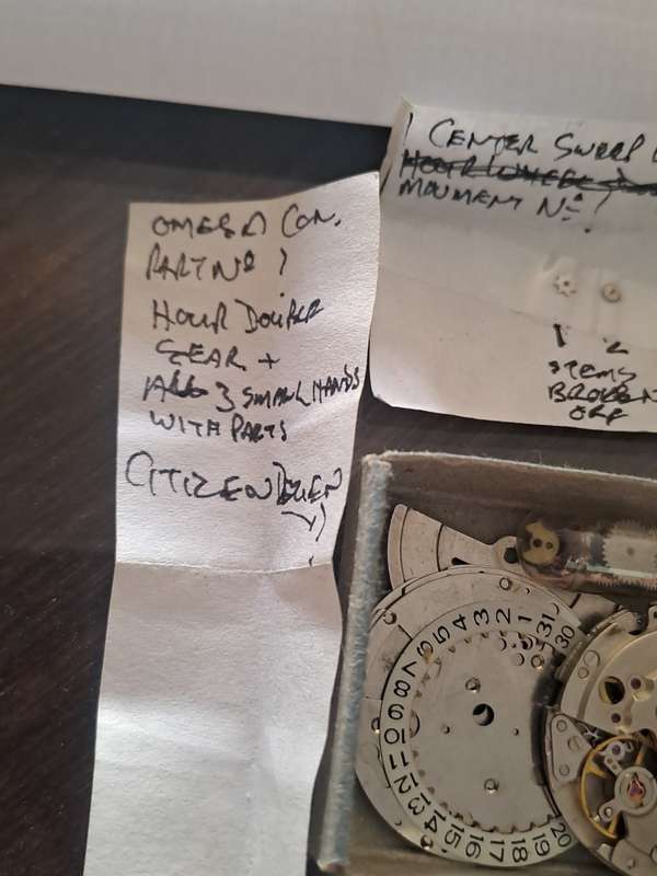 Vintage watch parts