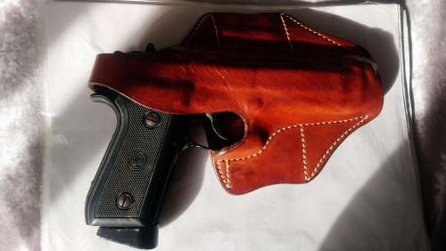 9mm pistol CO2 plus leather holster
