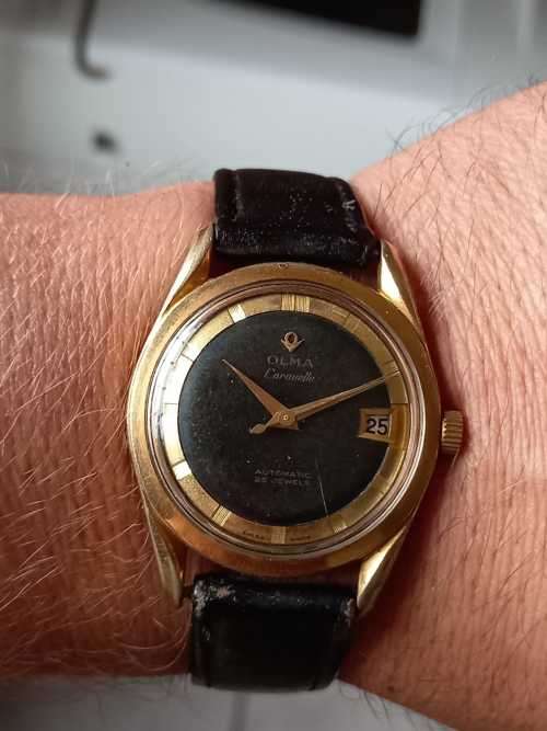 vintage men's olma caravelle  automatic