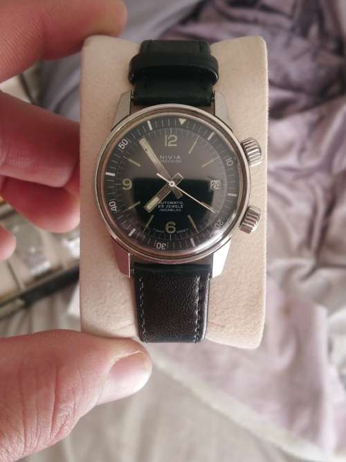 vintage men's NIVIA PRECISION  automatic diveing watch