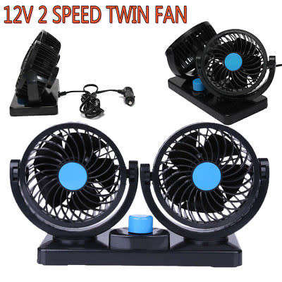 Brand new VENTILADOR 12V DUAL 360° ROTATING CAR FANS