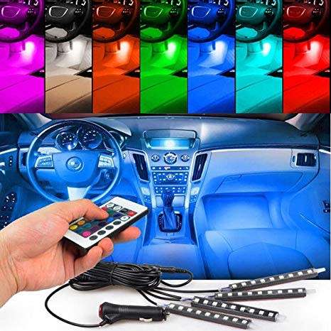 Bulk of 6 // 4pcs Car LED Interior Decoration,Atmosphere Light