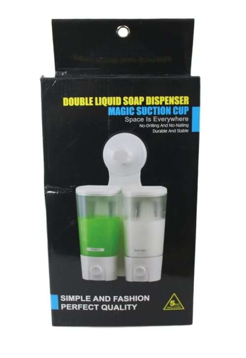 Magic Suction Cup DOUBLE LIQUID Soap Dispenser