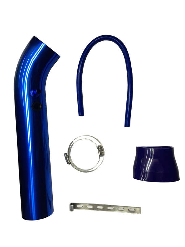 Racing Universal Air Intake Pipe Super Power-Flow Pipe Hose Kit - Blue - 0007