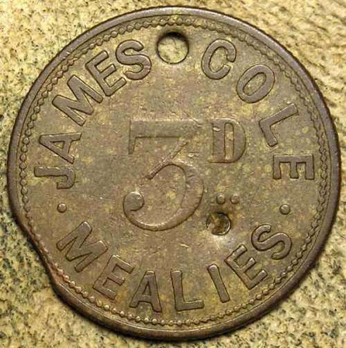 James Cole 3d Token, East Griqualand, Natal - Franklin * RARE *