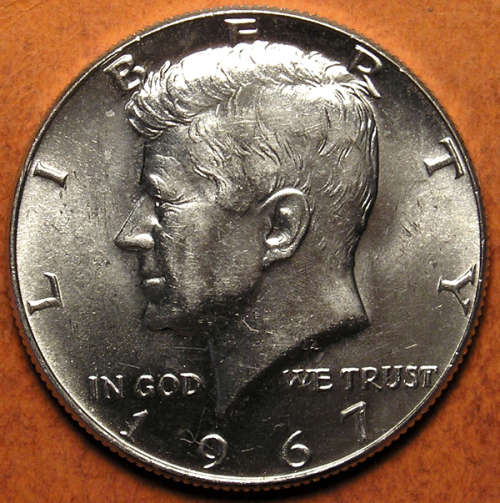 United States: 1967 Silver Kennedy Half Dollar