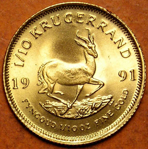 1991 Tenth Ounce Gold Krugerrand