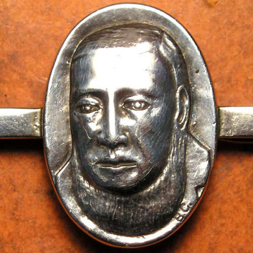 Z.A. Republic: Paul Kruger Medallion Silver Tie Pin