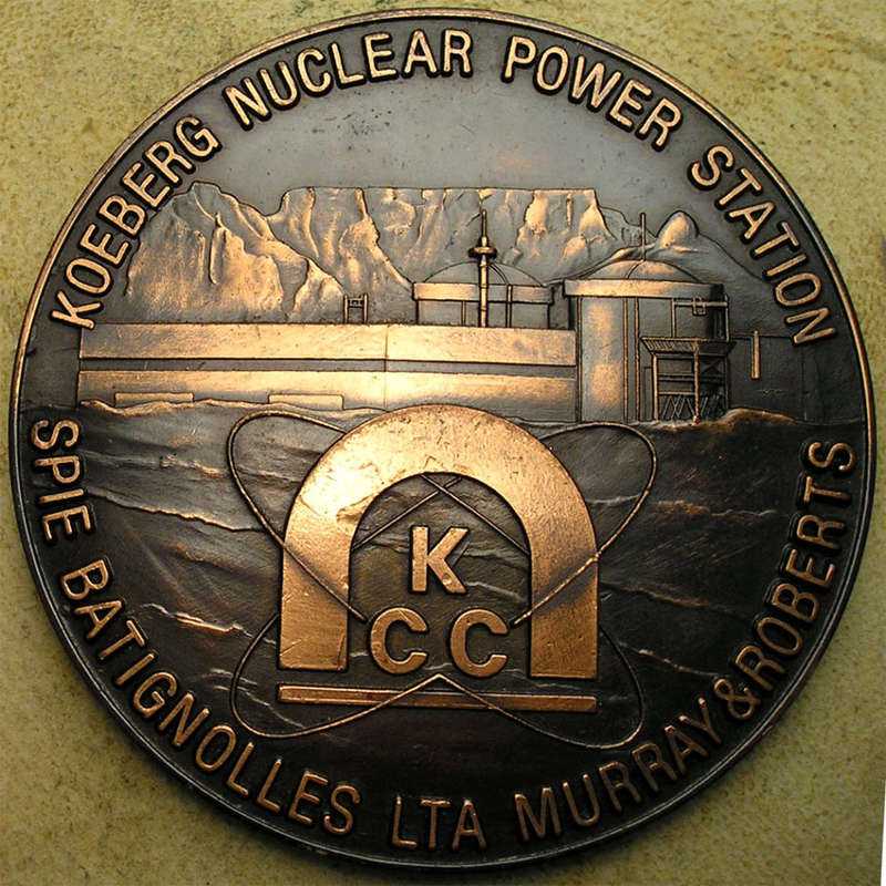 1977-1985 Koeberg Nuclear Power Station Huge Medal (100 mm, 400 gm) * SCARCE *